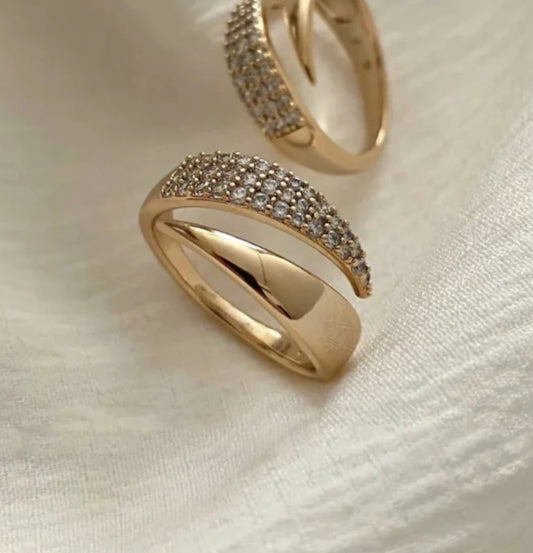 18k gold plated diamond ring