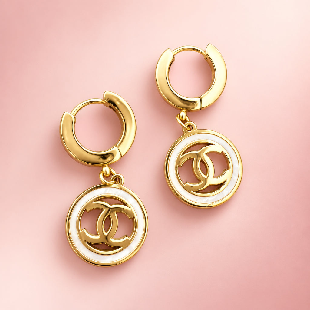 CC gold plated dainty earring