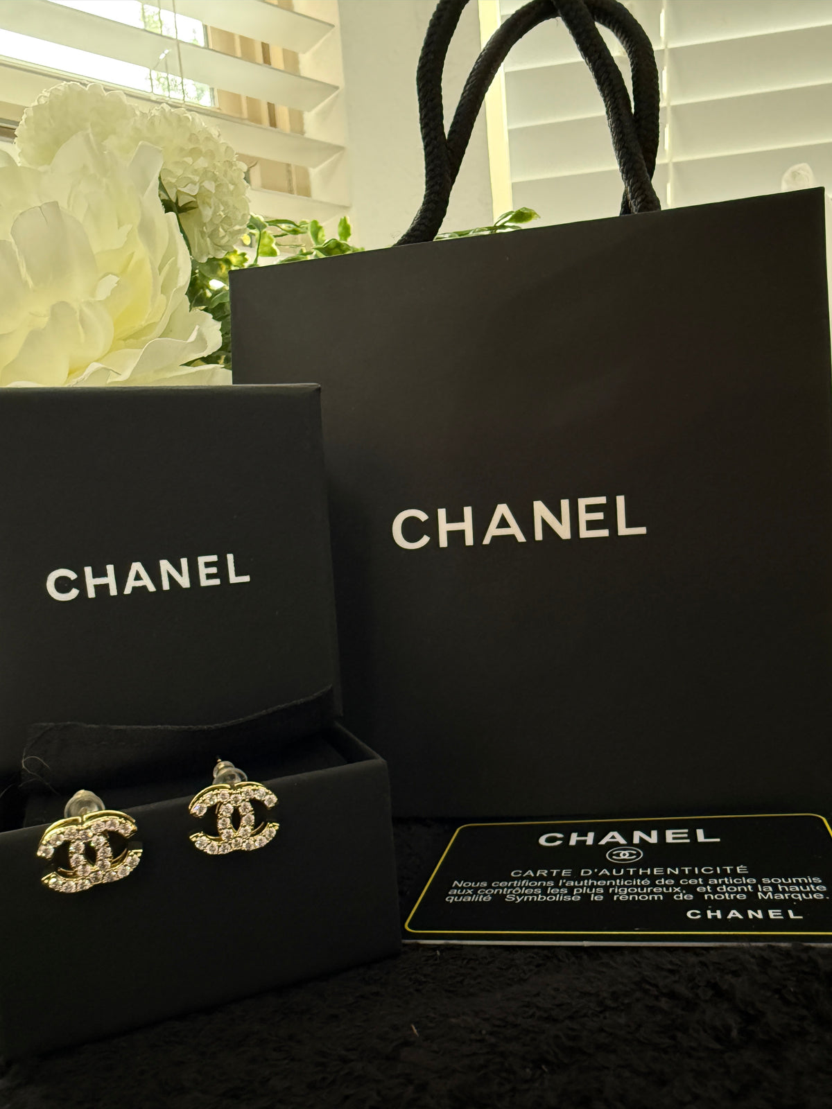 CC gold plated stud