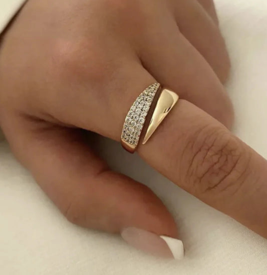 18k gold plated diamond ring
