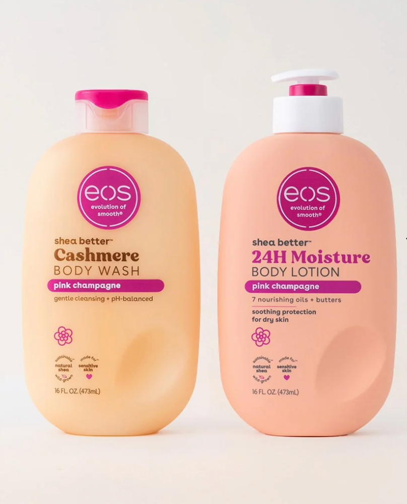 Eos pink champagne  lotion and Body wash combo