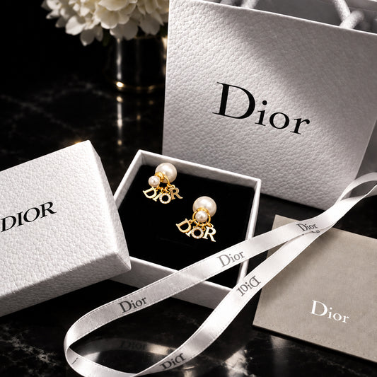 C D earrings with premium packaging