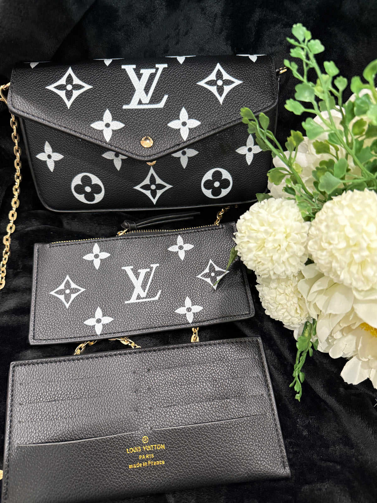 VL bag with 3 pcs including wallet & cardholder with premium packaging with dust bag