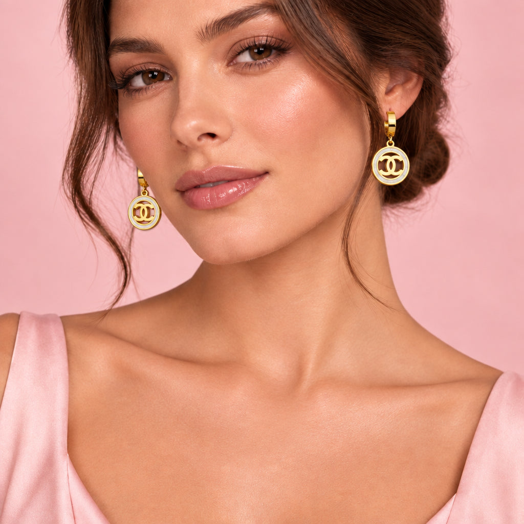 CC gold plated dainty earring
