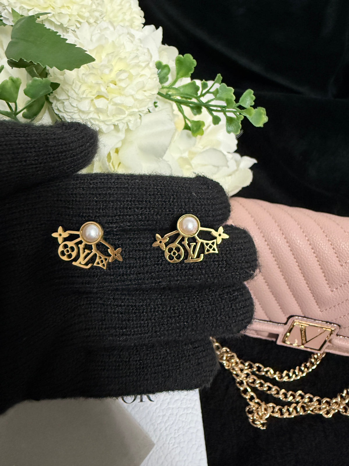 LV inspired earrings