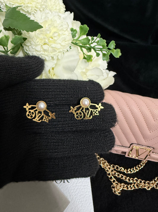 LV inspired earrings