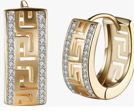 Versa gold diamond hoops