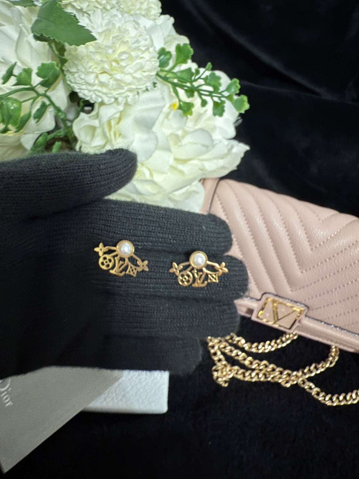 LV inspired earrings