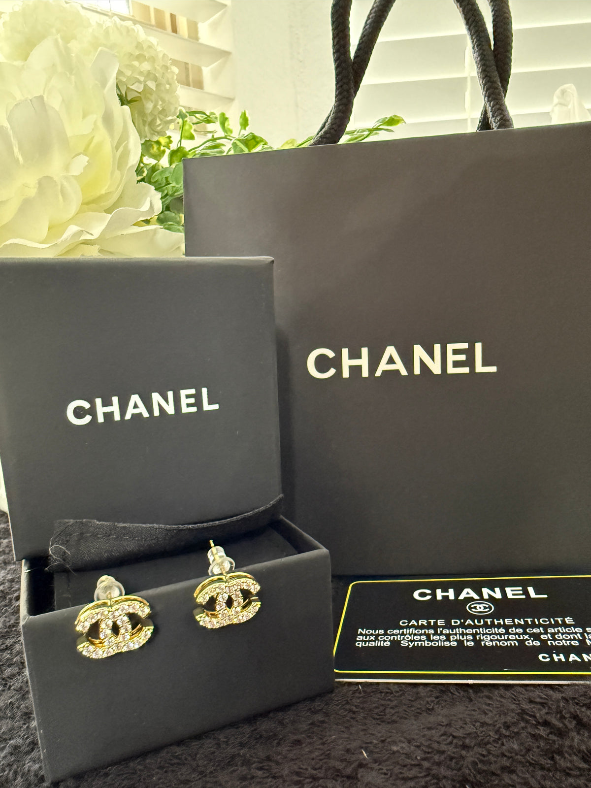 CC gold plated stud