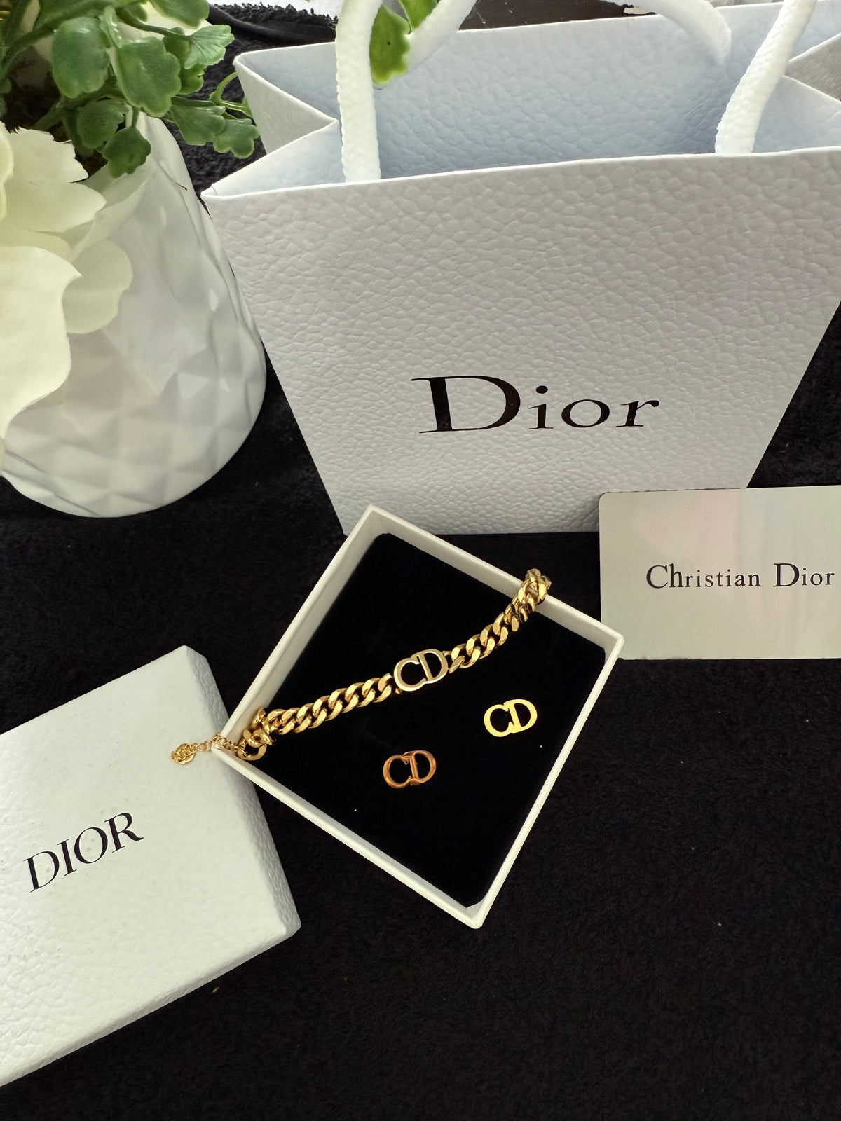 C D braclet and stud with premium packaging