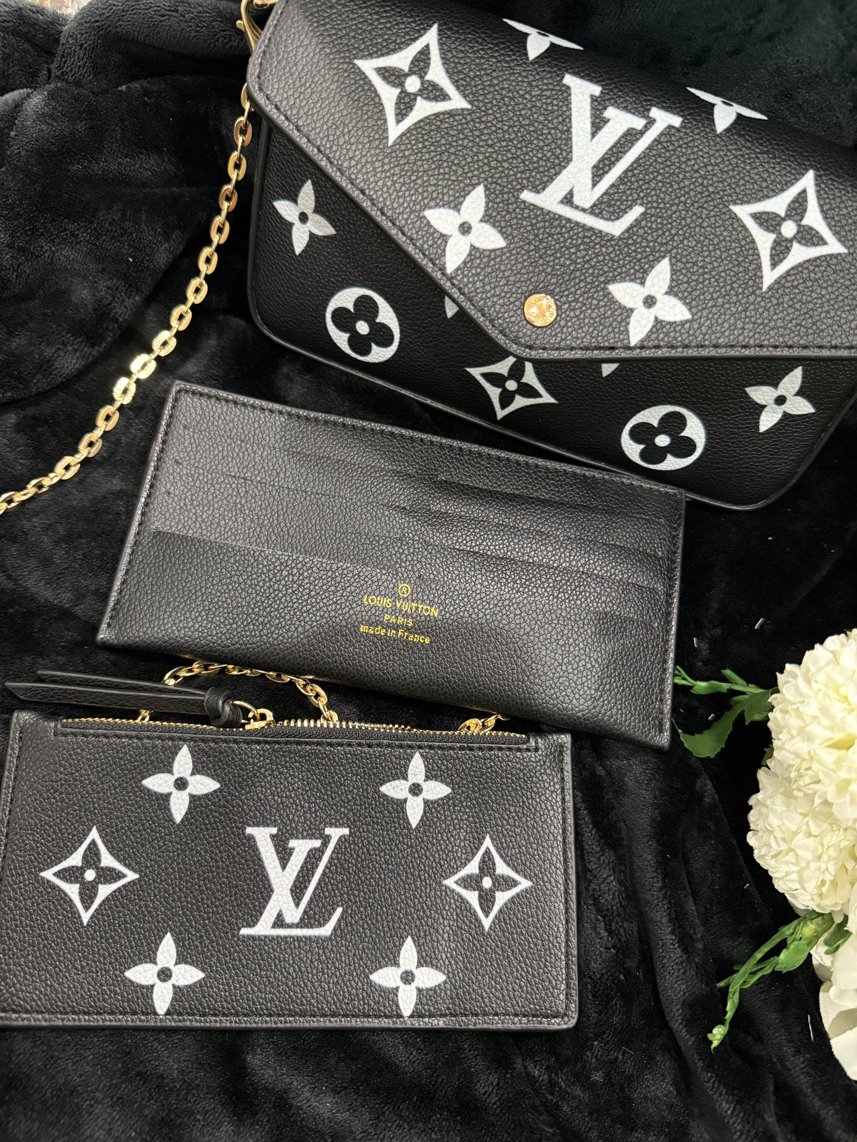 VL bag with 3 pcs including wallet & cardholder with premium packaging with dust bag