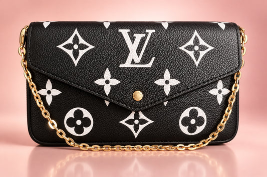 VL bag with 3 pcs including wallet & cardholder with premium packaging with dust bag